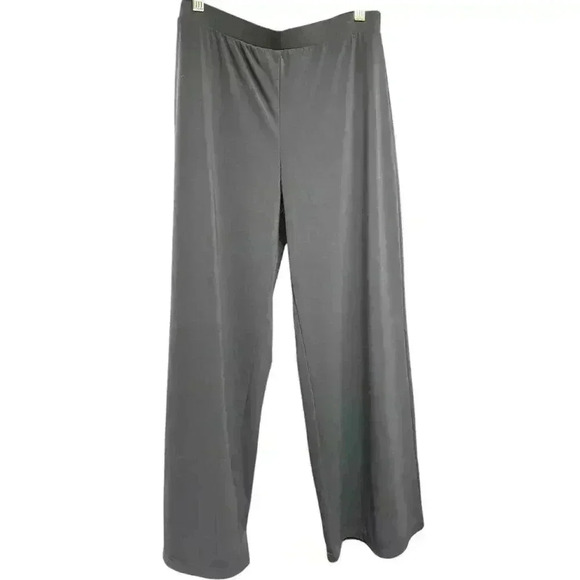 CHICOS Brigitte Navy Blue Pull on Wide Leg Slimming Cropped Pants Size 4/6 - Picture 3 of 8